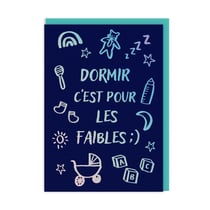 Carte de vœux Ohh Deer - Dormir c'est pour les faibles :)