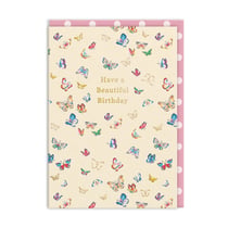 Carte de vœux Ohh Deer - Have a beautiful birthday papillons