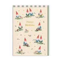 Carte de vœux Ohh Deer - Happy birthday nains de jardin