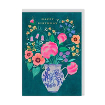 Carte de vœux Ohh Deer - Happy birthday vase