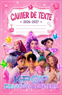 Cahier de texte fille 2026-2027 - agenda scolaire 2026-2027 - planificateur journalier kpop pour fil