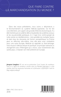 Que faire contre la marchandisation du monde ?