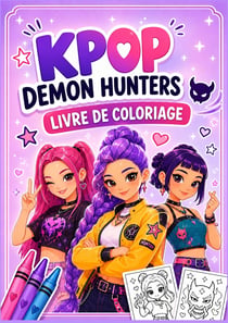 Livre de coloriage k pop demon hunters pour enfants, preadolescents, adolescents et adultes - dessin