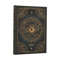 Agenda civil journalier 12 mois 2027 Paperblanks - Noir - 12,5 x 18 cm - Pénombre de Navarre