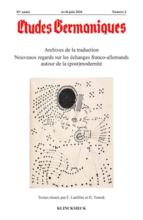 Études germaniques - N°2-2026