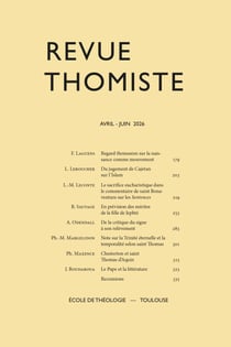 Revue thomiste - N°2/2026