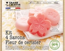 Kit savon Graine Creative - Parfum fleur de cerisier - Rose
