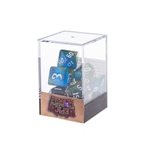 7 dés de jeu de rôle Epic Forge - Fusion vert et bleu pailletté