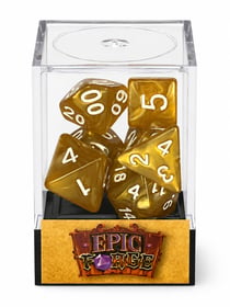 7 dés de jeu de rôle Epic Forge - Nacrés or