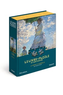 Livre-puzzle 750 pièces + poster - La femme à l'ombrelle de Claude Monet - Bayard