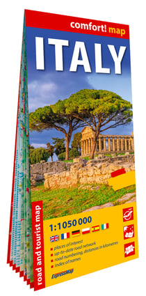 Italie 1/1.050.000 (carte grand format laminée). Italy