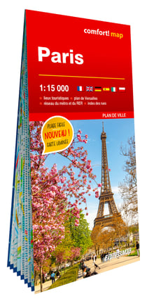 Paris 1/15.000 (carte grand format laminée - plan de ville)