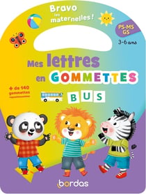 Livre Bravo les maternelles - Mes lettres en gommettes