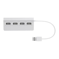 Hub 4 ports USB T'nB - Aluminium - Gris