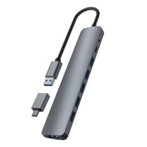 Hub 7 ports USB 3.0 T'nB - Aluminium - Noir