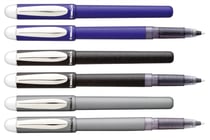 1 stylo roller - Bleu - Rollink plastique irisé - Pointe moyenne - Ink - Coloris assortis