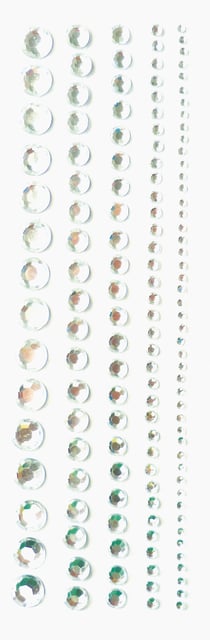 5 bandes adhésives Strass blanc