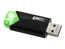 EMTEC B110 Click Easy 3.2 - Clé USB - 32 Go - USB 3.2 Gen 1 - noir, bleu