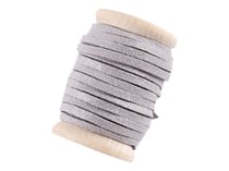 Lacet suédine 3 mm x 5 m Créalia - Argenté Pailleté