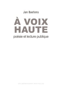 A voix haute - Poésie et lecture publique