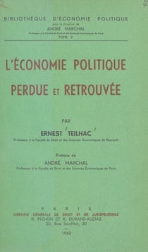 L'économie politique perdue et retrouvée