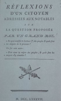 Réflexions d'un citoyen adressées aux notables sur la question proposée par un grand roi