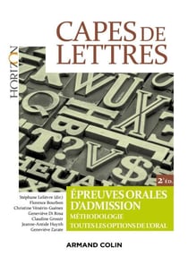 CAPES de lettres - Epreuves orales d'admission