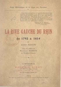 La rive gauche du Rhin de 1792 à 1814