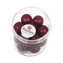 Perles verre Renaissance - Bordeaux 12mm
