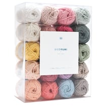 Lot de 20 pelotes de fil 100 % coton - Rico Design - Ricorumi - Pastel
