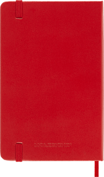 Carnet ligne - format de poche - couverture rigide rouge