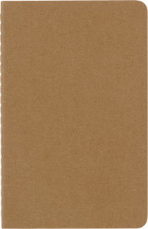 Cahier blanc - format de poche - couverture souple en carton kraft