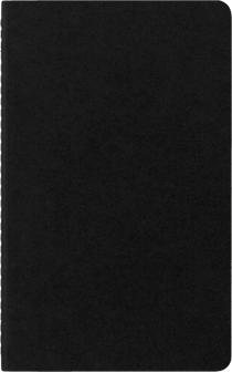 Lot de 3 cahiers lignés Moleskine - 13x21cm - 80 pages - Couverture souple noire