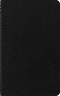 Lot de 3 cahiers Moleskine - 13x21cm - 80 pages - Couverture souple noire