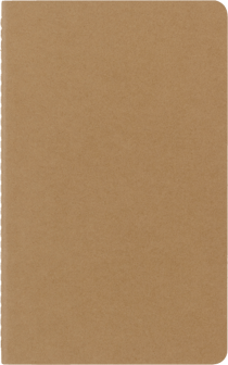 Lot de 3 cahiers lignés Moleskine - 13x21cm - 80 pages - Couverture souple kraft