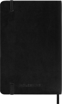 Carnet broché - 9 x 14 cm - Moleskine - 192 pages lignées - Noir