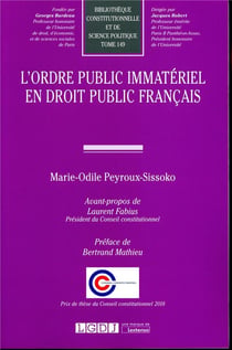 L'ordre public immatériel en droit public français