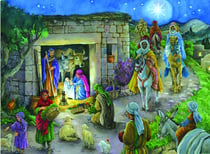 Calendrier de l'avent - crèche traditionnelle