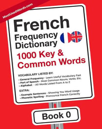 French Frequency Dictionary - 1000 Key & Common French Words in Context - French-English, #0