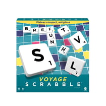 Jeu de société Scrabble Deluxe plateau tournant en bois Mattel Comp