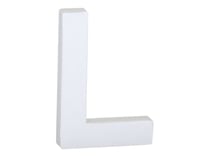 Lettre L majuscule - carton blanc - 12 cm