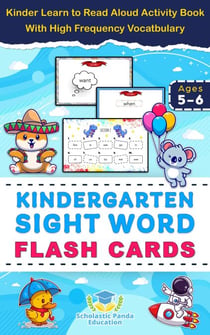 Kindergarten Sight Word Flash Cards - Elementary Books for Kids