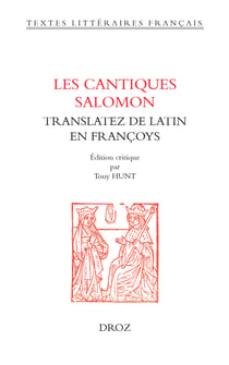 Les cantiques Salomon translatez de latin en françoys
