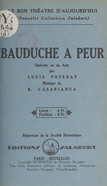 Bauduche a peur - Opérette en un acte