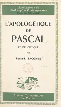 L'apologétique de Pascal - Étude critique