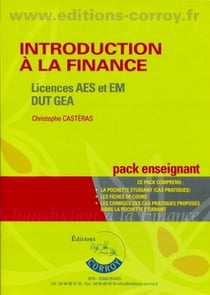 Introduction à la finance - licences AES et EM, DUT GEA - pochette étudiant