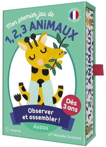 Jeu de cartes Auzou Editions - Mon premier jeu 1, 2, 3 animaux