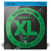 D'Addario - Cordes en nickel pour basse - D'Addario EXL220 Super light 40-45 cordes longues