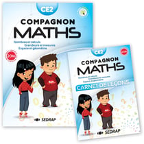 Compagnon maths : CE2 - manuel + livret de leçons (édition 2017)