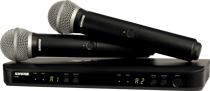 Shure BLX288/PG58 - Système sans fil deux canaux pour voix avec deux émetteurs à main PG58